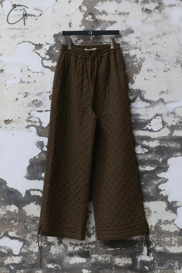 AVIVA JIFEI XUE 24 Autumn and Winter Gold Wool Plaid Quilted Bloomers AJX-FW24-QBP-GWG-JSGZ Gold Plaid